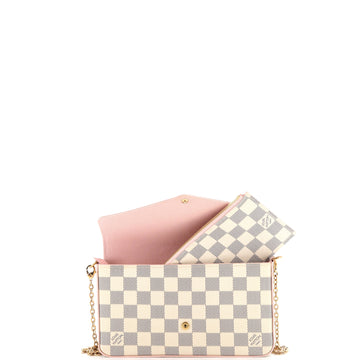 Louis Vuitton Felicie Pochette Damier and Leather