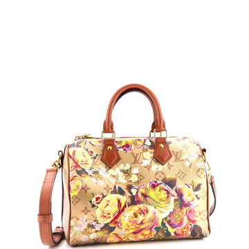 Louis Vuitton Speedy Bandouliere Bag Limited Edition Flowers Monogram Canvas 25