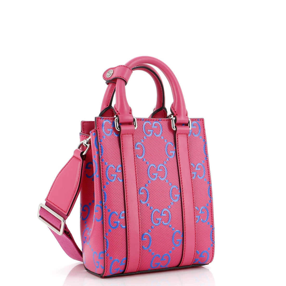 Vertical Tote EC Embossed Perforated Leather Mini