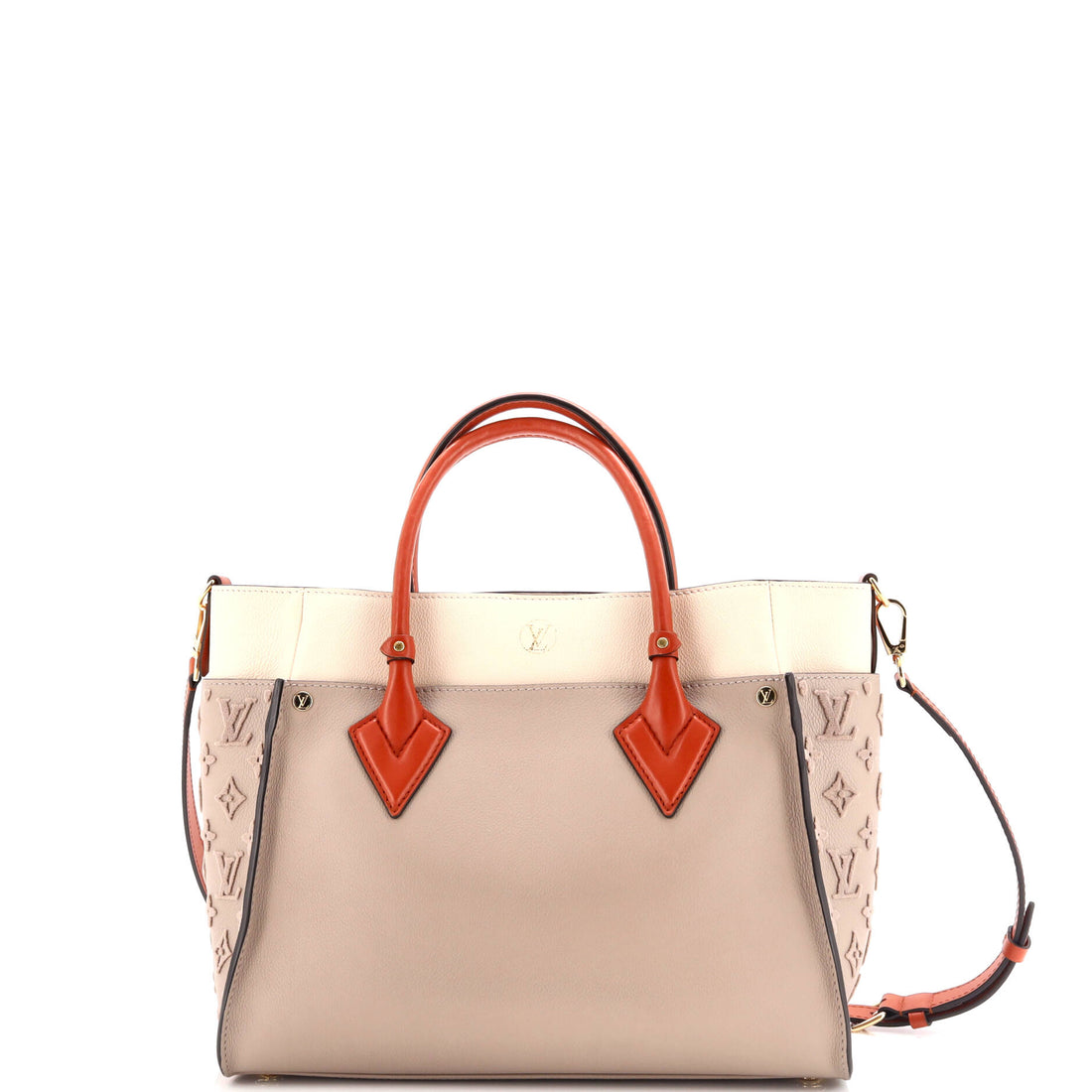 Louis Vuitton On My Side Tote Monogram Tuffetage Leather MM