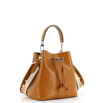 Louis Vuitton NeoNoe Handbag Epi Leather with Logo Jacquard Strap BB