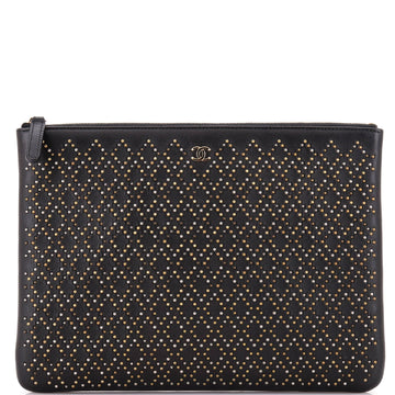O Case Clutch Studded Lambskin Medium