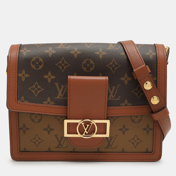 Louis Vuitton Monogram/monogram Reverse Canvas Dauphine Mm Bag