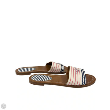 Sandals Luxury Designer By Louis Vuitton In Blue & Red & White, Size: 7