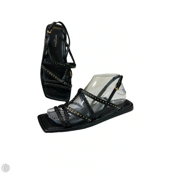 Sandals Luxury Designer By Louis Vuitton In Black & Gold, Size: 8