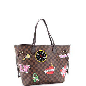 Louis Vuitton Neverfull NM Tote Limited Edition Patches Damier MM