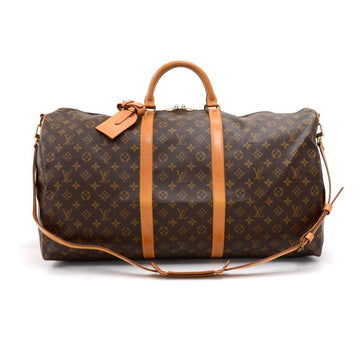 Louis Vuitto Keepall 60 Bandouliere Monogram Canvas Travel Bag with Strap