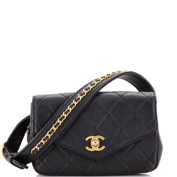 Chain Envelope Belt Bag Quilted Calfskin