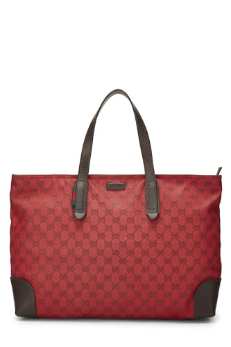 Gucci, Red CS Canvas Loop Tote Large, Red