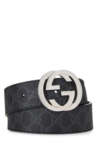 Gucci, Black CS Supreme Canvas Belt, Black