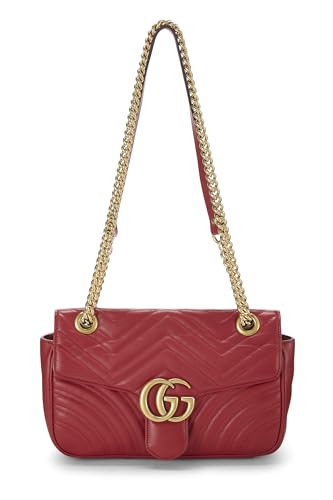 Gucci, Red Leather CS Marmont Shoulder Bag Small, Red