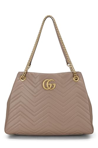 Gucci, Pink Leather CS Marmont Chain Tote, Pink