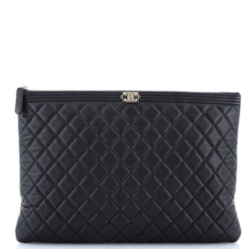 Boy O Case Clutch Quilted Caviar Large