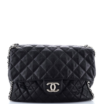 Chain Around Flap Bag Quilted Leather Maxi
