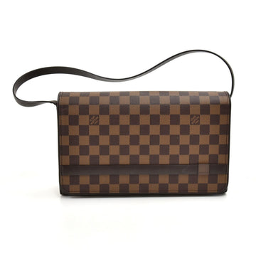 Louis Vuitto Tribeca Long Damier Ebene Canvas Bag