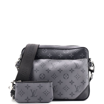 Trio Messenger Bag Reverse Monogram Eclipse Canvas
