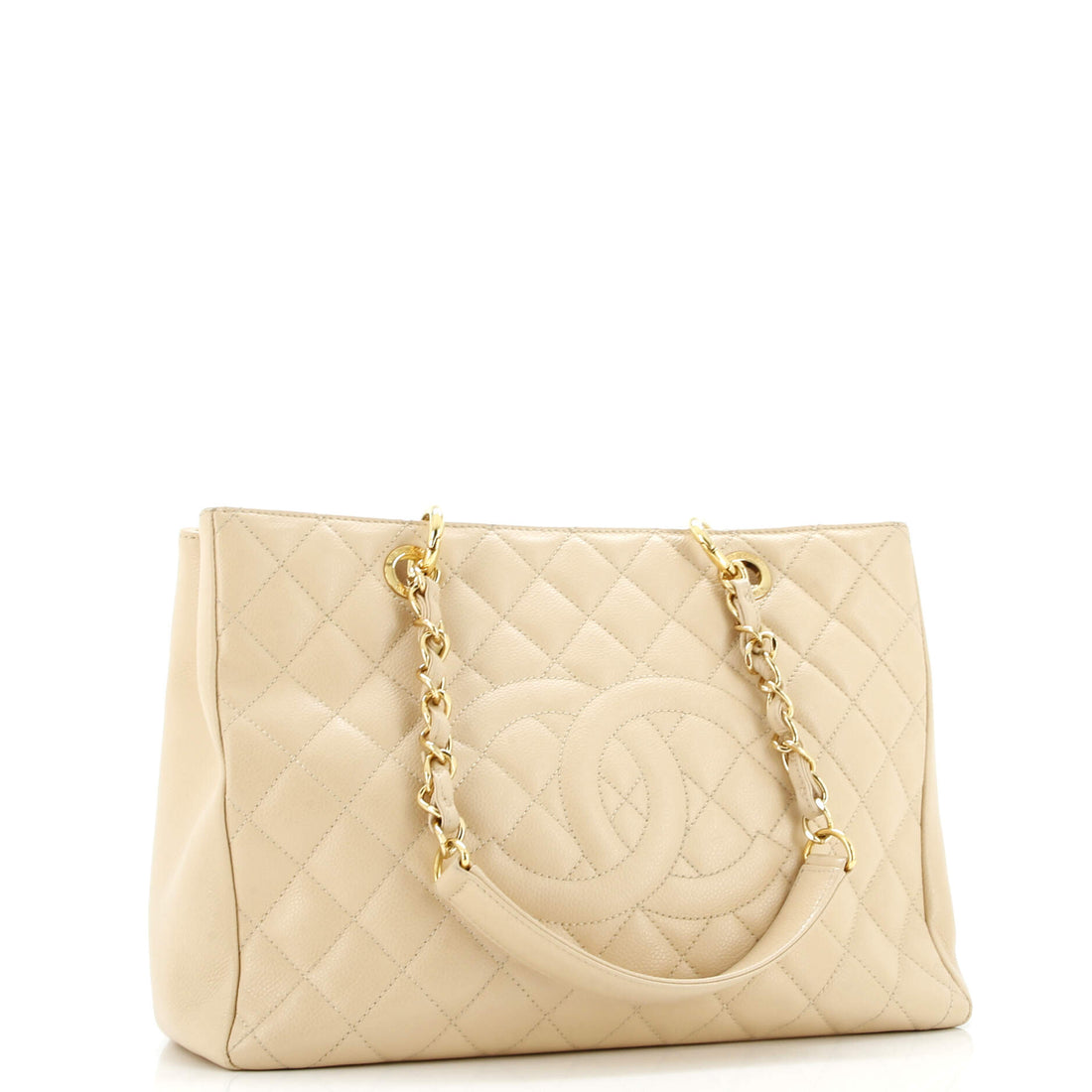 Grand Shopping Tote Quilted Caviar