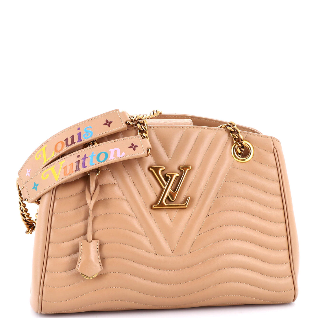 New Wave Chain Tote Quilted Leather
