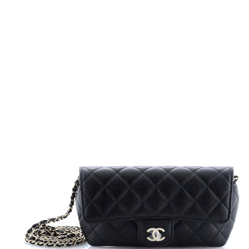 Classic Sunglasses Case with Chain Quilted Caviar