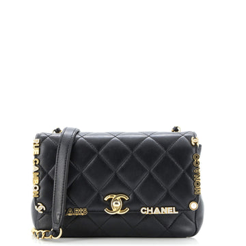 Paris Monaco Flap Bag Quilted Lambskin Mini