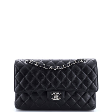 Classic Double Flap Bag Quilted Caviar Medium