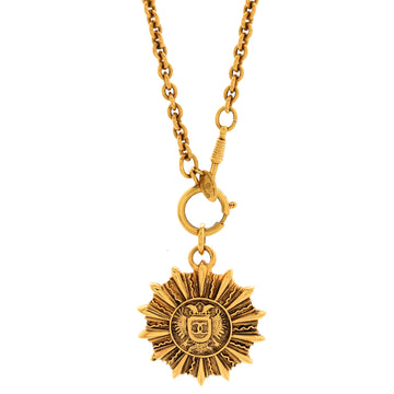 CC Medallion Pendant Necklace Metal