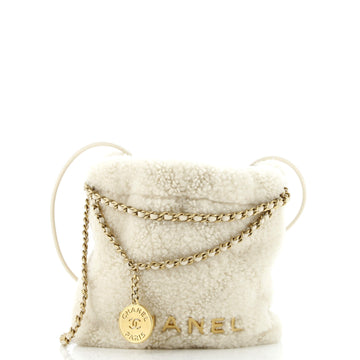 22 Chain Hobo Shearling Mini