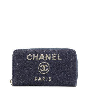 Deauville Zip Around Wallet Lurex Canvas Medium