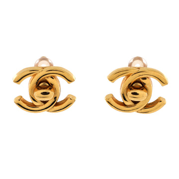 CC Turnlock Clip-On Earrings Metal