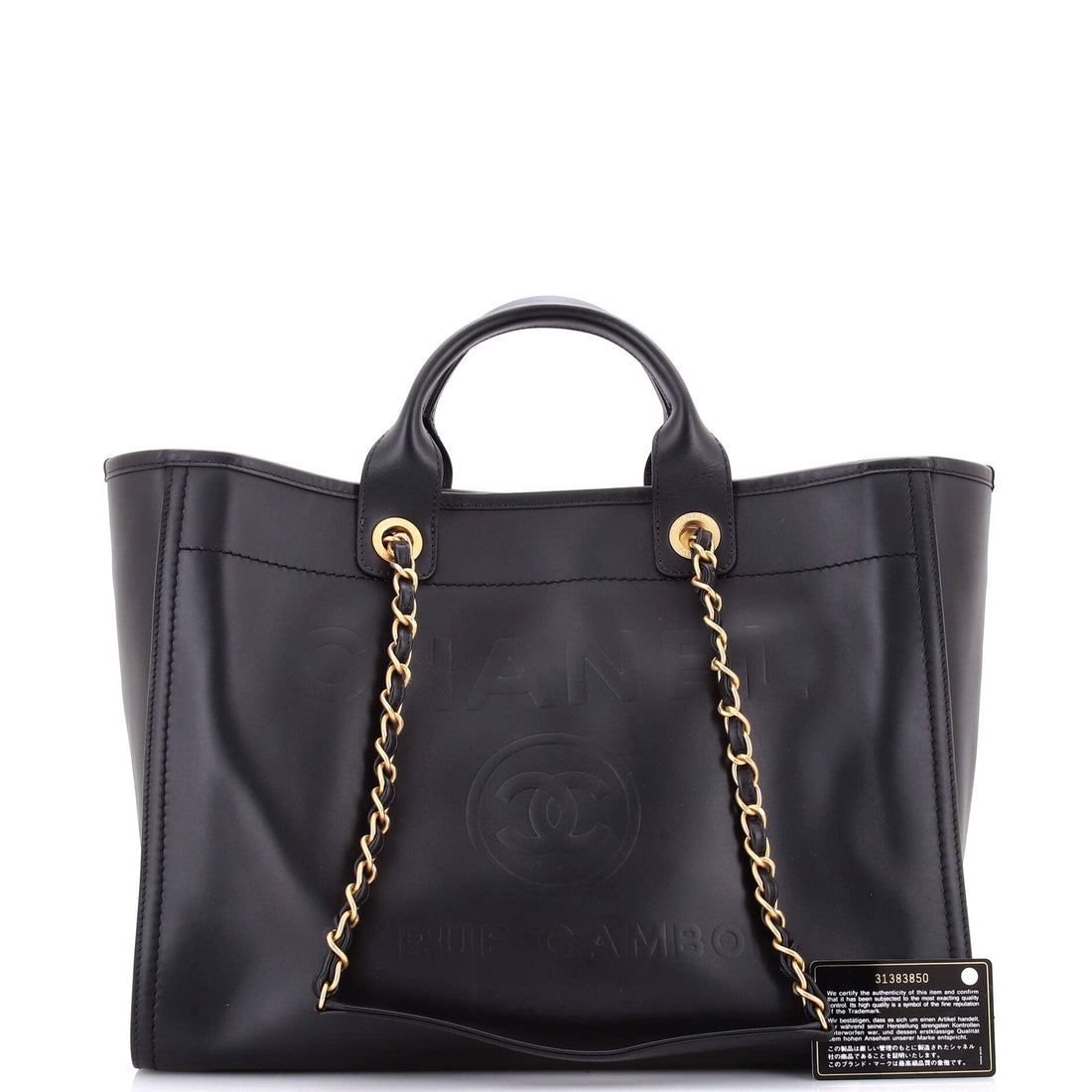Deauville Tote Embossed Calfskin Large
