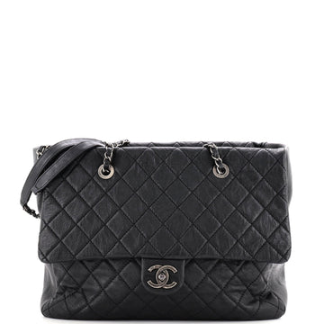 Front Pocket Shopping Tote Quilted Calfskin Medium