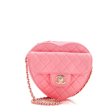 CC in Love Heart Bag Quilted Lambskin