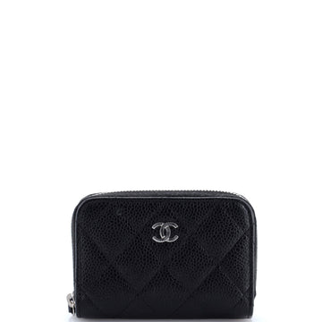 CC Zip Coin Purse Quilted Caviar Small