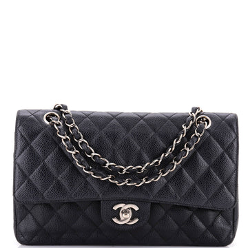 Classic Double Flap Bag Quilted Caviar Medium