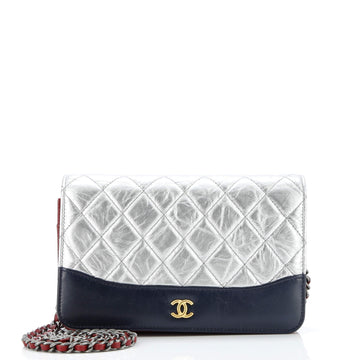 Gabrielle Wallet on Chain Quilted Aged Calfskin