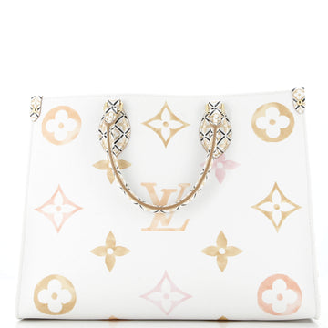 OnTheGo Tote By The Pool Monogram Watercolor Giant MM