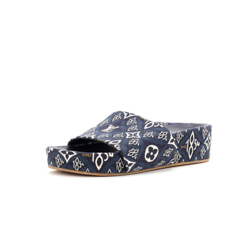Women's Jumbo Flatform Mule Sandals Limited Edition Since 1854 Monogram Jacquard
