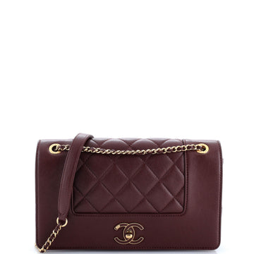 Mademoiselle Vintage Flap Bag Quilted Sheepskin Medium
