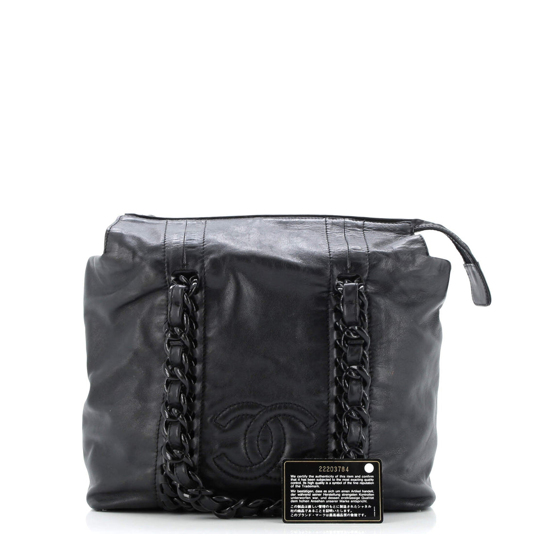 Resin Modern Chain Tote Calfskin