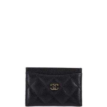Classic Card Holder Quilted Caviar