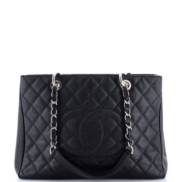 Grand Shopping Tote Quilted Caviar