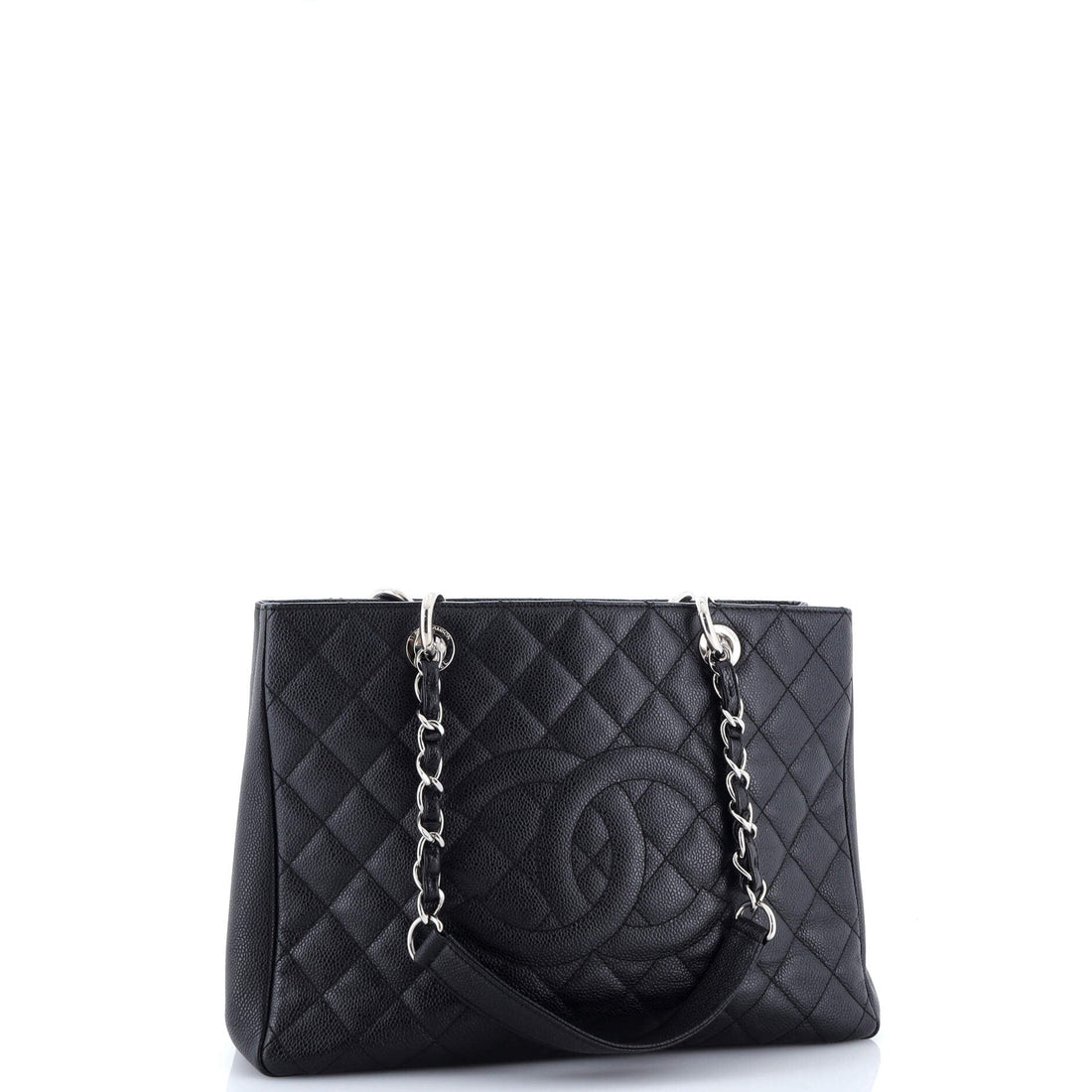 Grand Shopping Tote Quilted Caviar