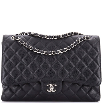 Vintage Classic Single Flap Bag Quilted Caviar Maxi