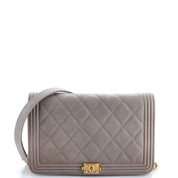 Boy Wallet on Chain Quilted Caviar
