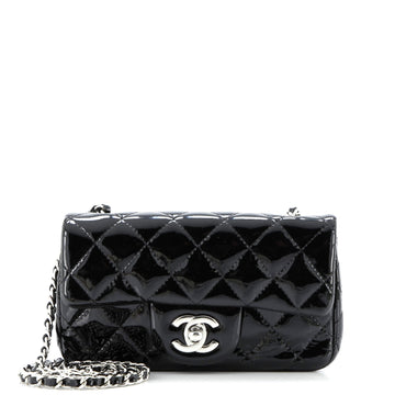 Classic Single Flap Bag Quilted Patent Extra Mini