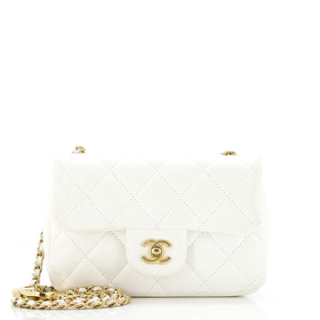 Heart Charms Flap Bag Quilted Lambskin Mini