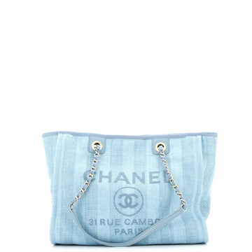Deauville Tote Striped Raffia Small