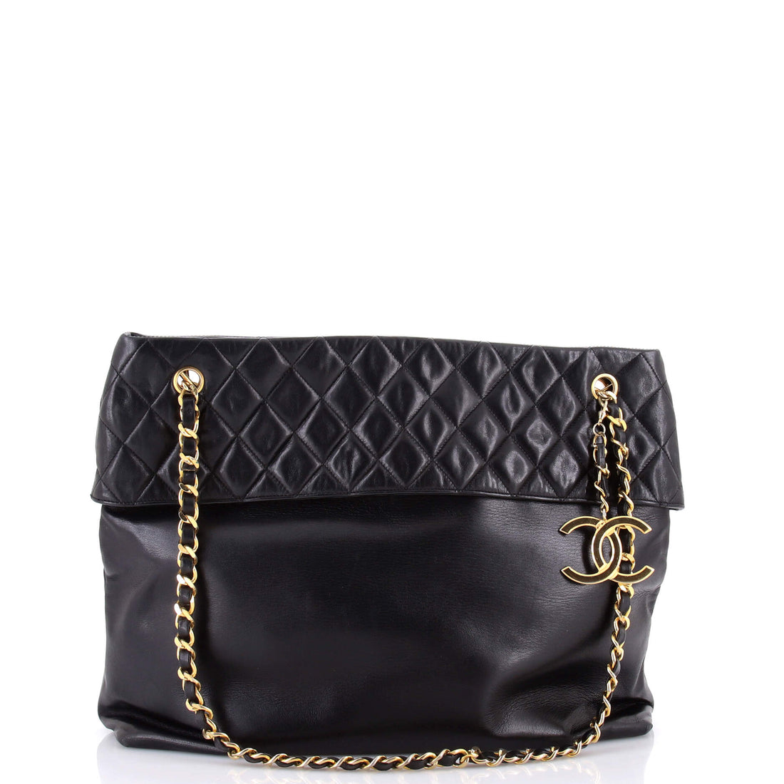 Vintage Flap Tote Quilted Lambskin Large