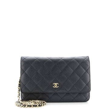 Wallet on Chain Quilted Caviar