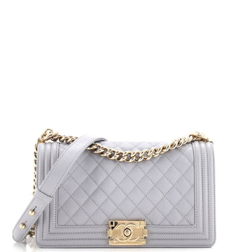 Boy Flap Bag Quilted Caviar New Medium